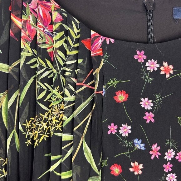 French Connection Bluhm Bottero Ditsy Floral Sheer Blouse Size 2 Black NWT - Picture 13 of 16